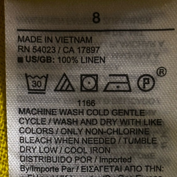 Banana Republic Linen Sweetheart Maxi Dress Woman’s Citrus Season Yellow Size 8 - Picture 12 of 12